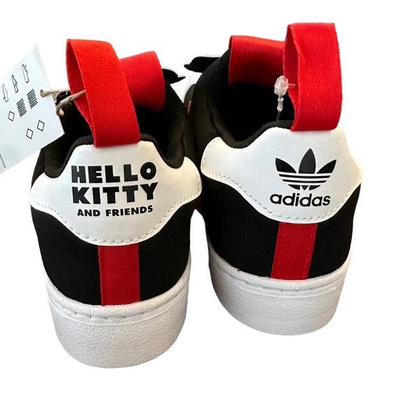 adidas Originals Superstar 360 x Hello Kitty Sneakers Black/Red Little Kids 3 - Picture 6 of 8